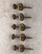 Brass Antique Set of 5 Screw